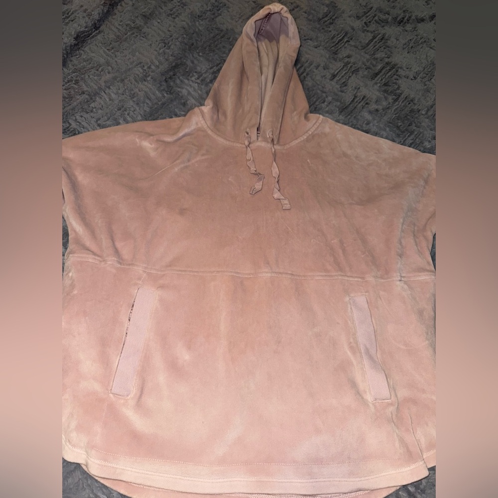 Dkny Blush Pink Hooded Pullover Sweatshirt